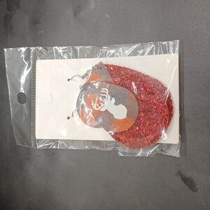 Red Glitter Deer Earrings